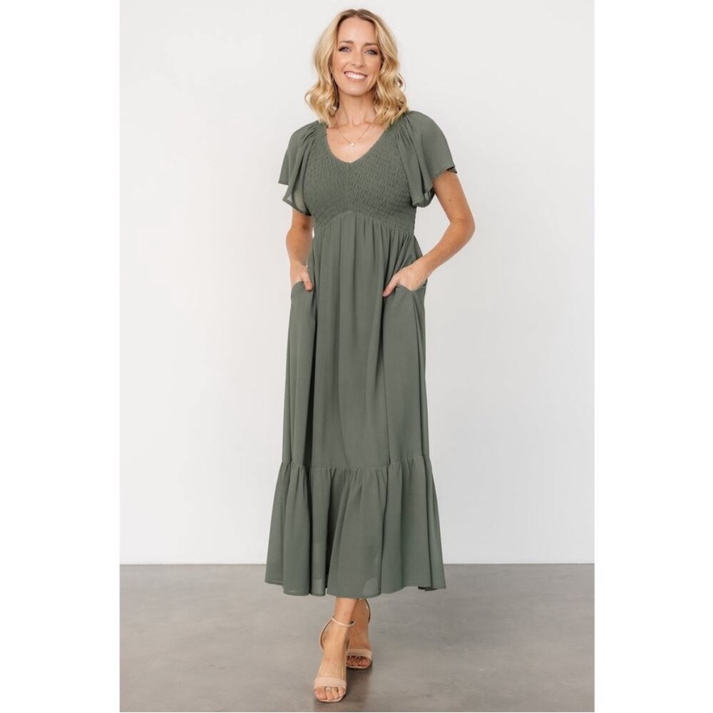 Baltic Born Olive Maxi Dress NWT